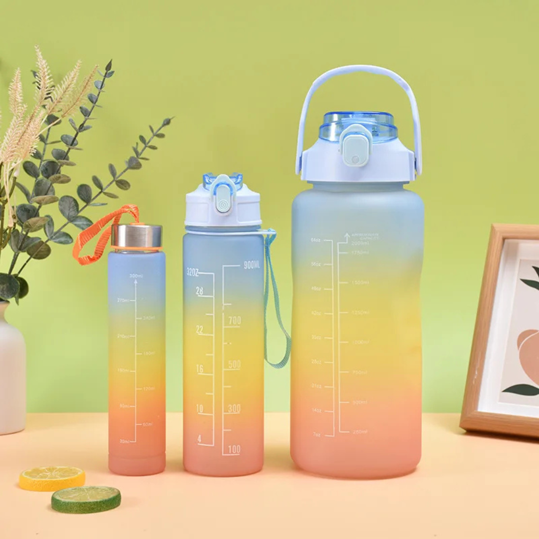 3-piece Set Plastic Water Bottles