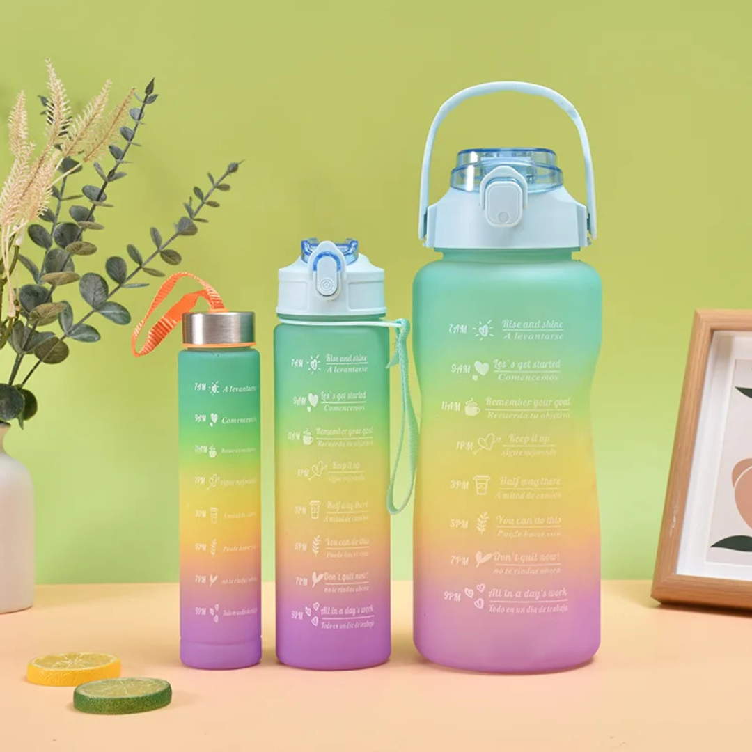 3-piece Set Plastic Water Bottles