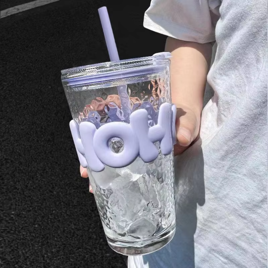 Creative Letter Glass Cup