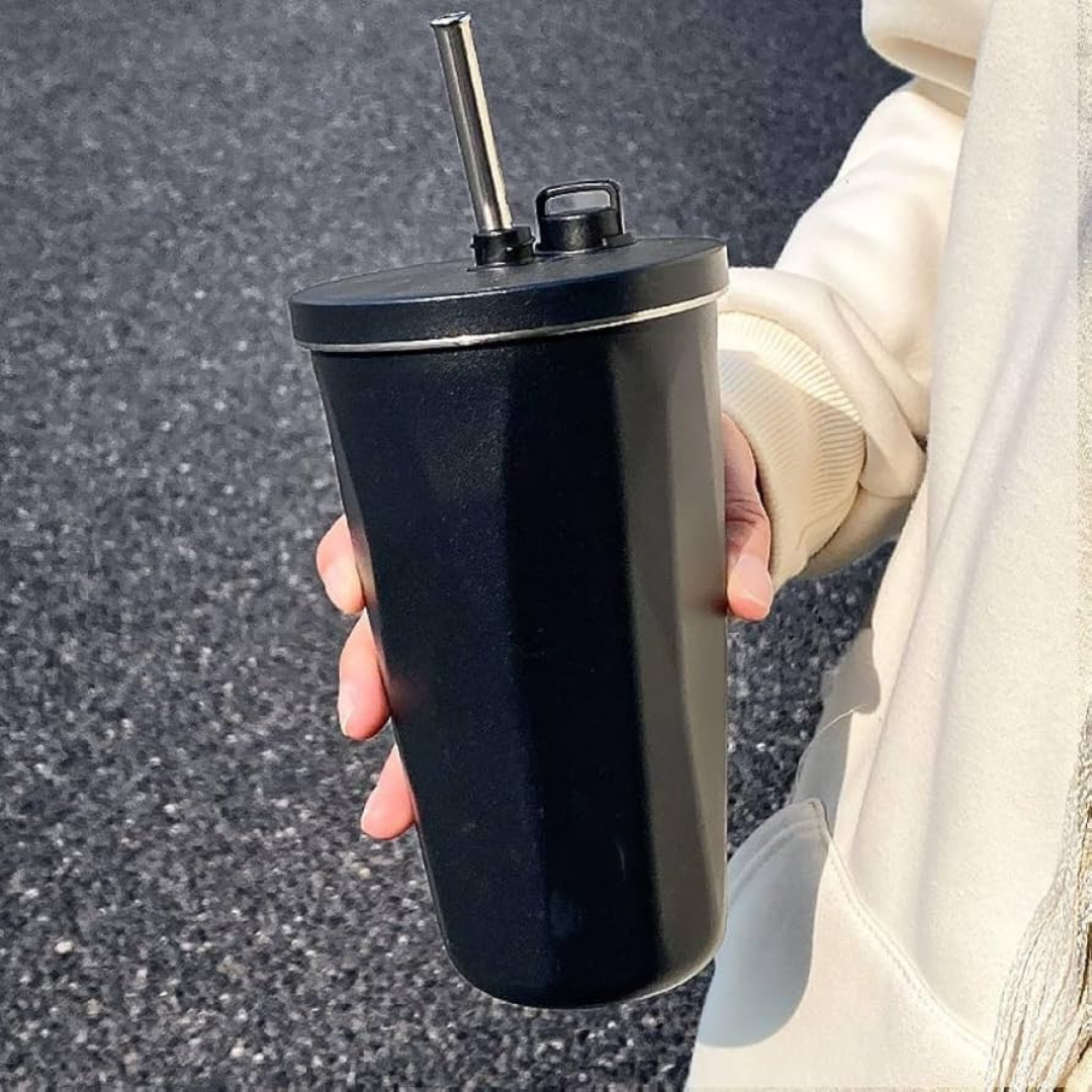 Stainless Steel Mug with Straw