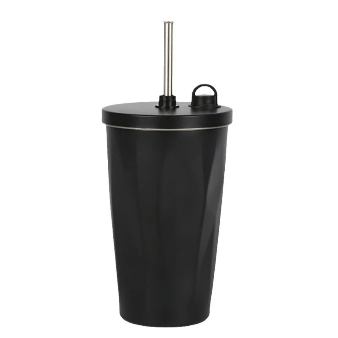 Stainless Steel Mug with Straw