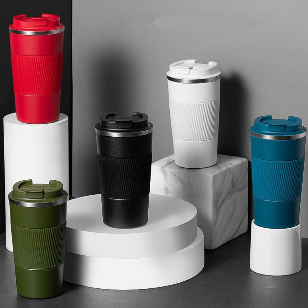 Insulated Coffee Tumbler with Grip