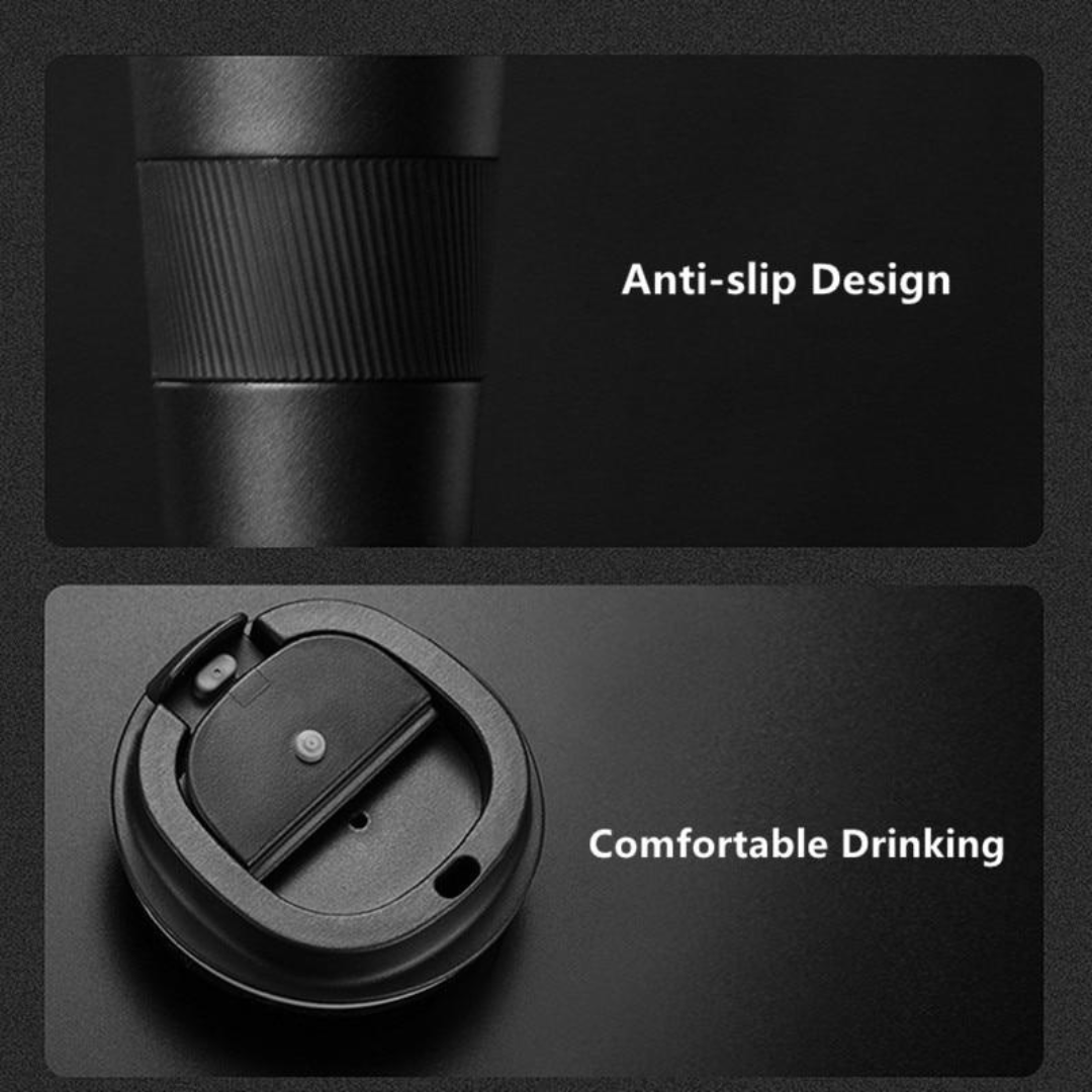 Insulated Coffee Tumbler with Grip