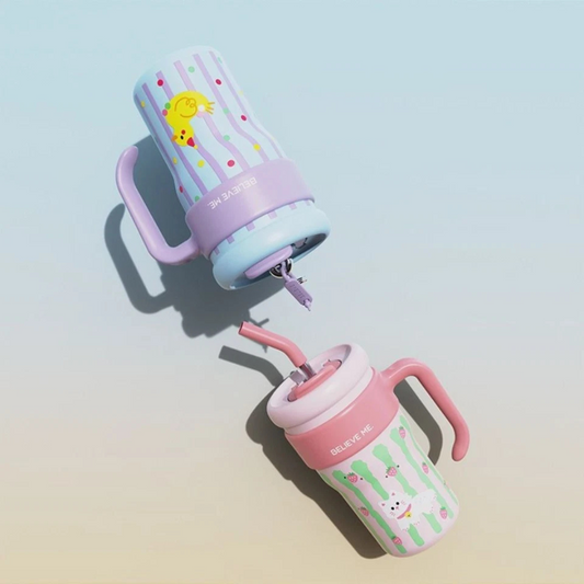 Stainless Steel Tumbler with Straw