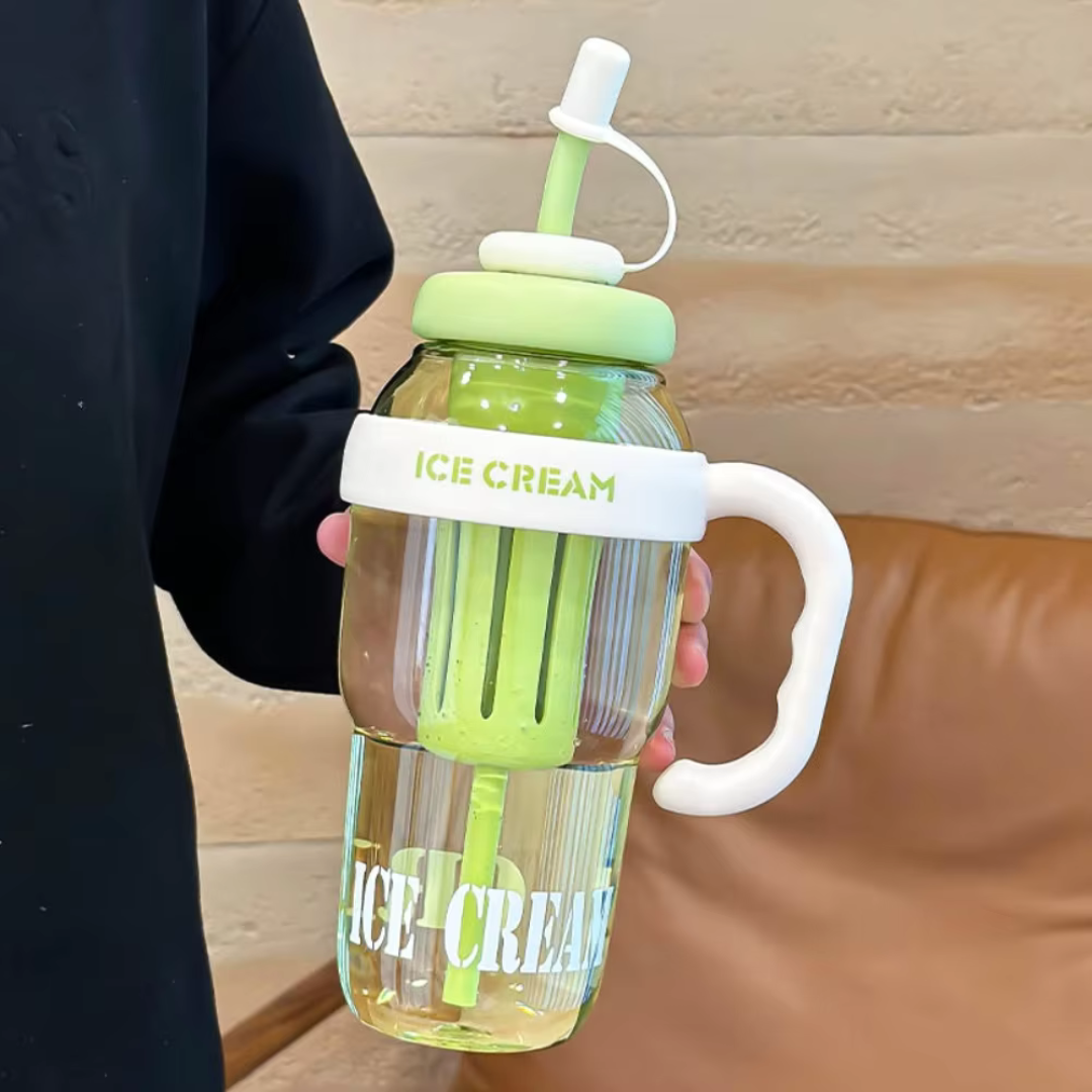 Plastic Tumbler with Handle & Infuser