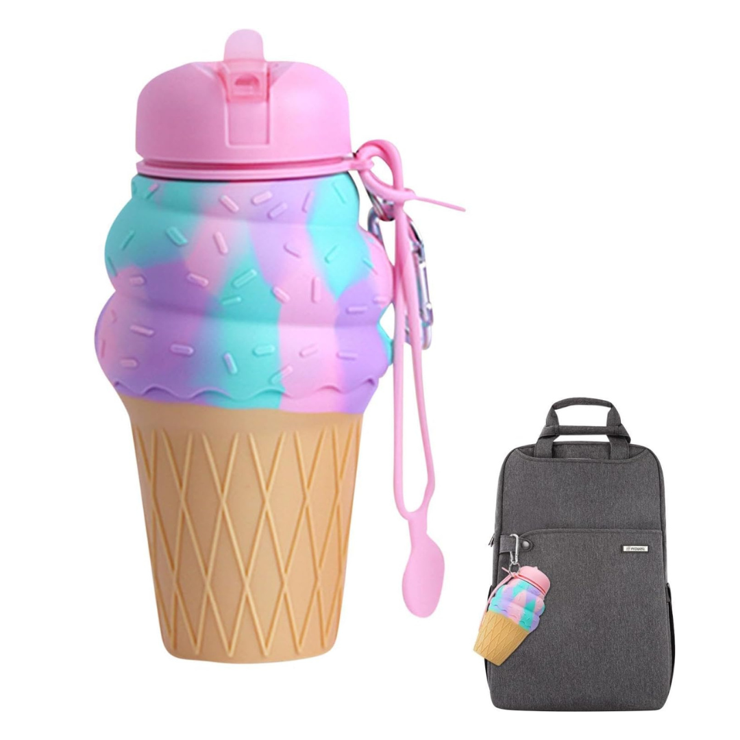 Cute Ice cream Silicone Water Bottle