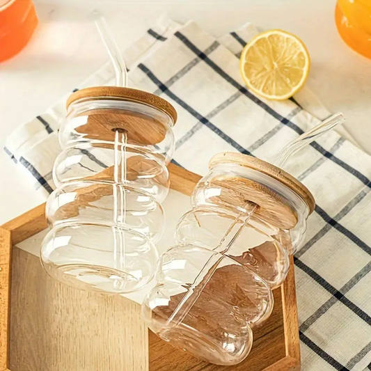 Curved Glass with Bamboo Lid