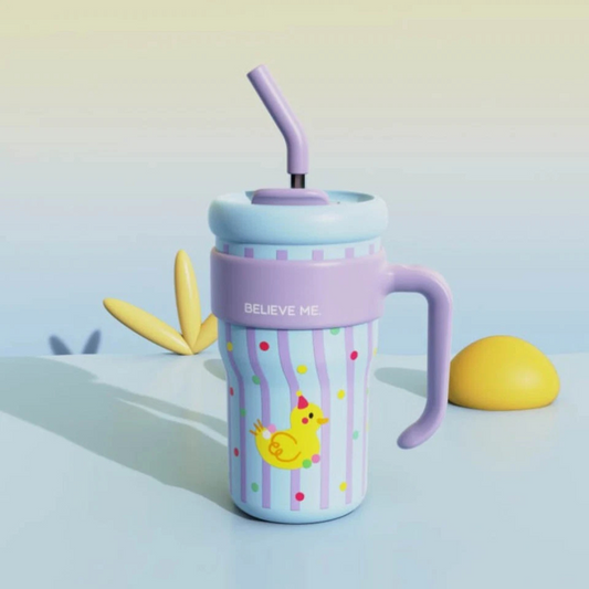 Stainless Steel Tumbler with Straw
