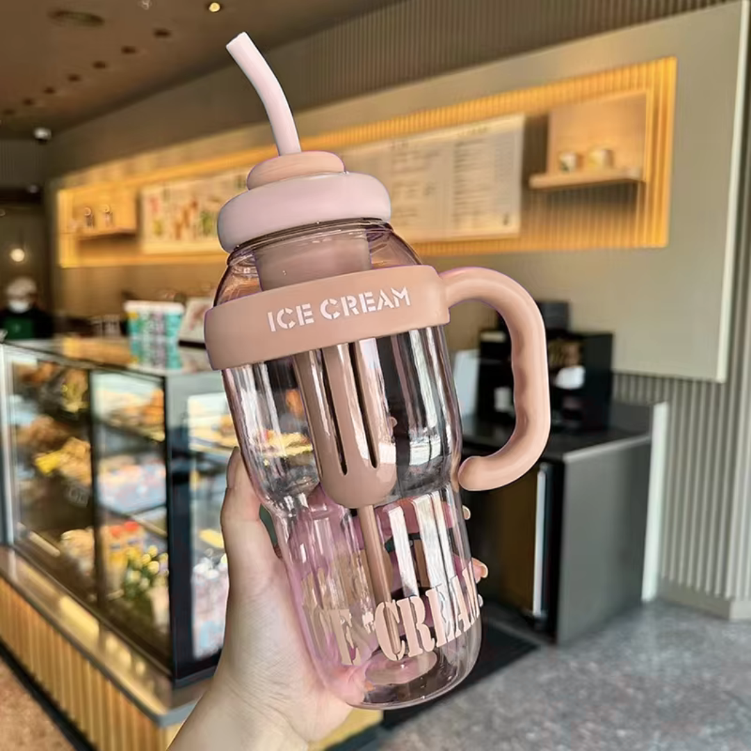 Plastic Tumbler with Handle & Infuser
