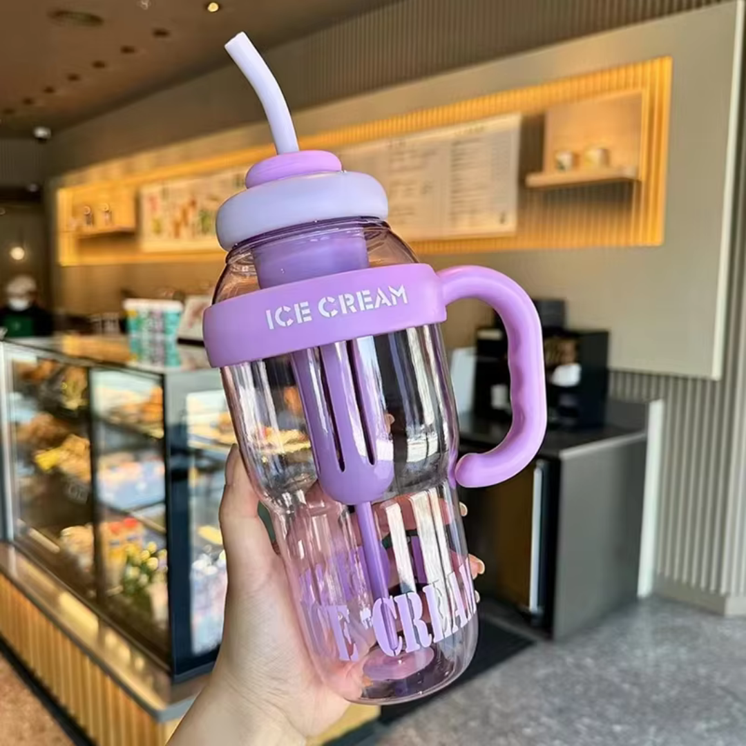 Plastic Tumbler with Handle & Infuser