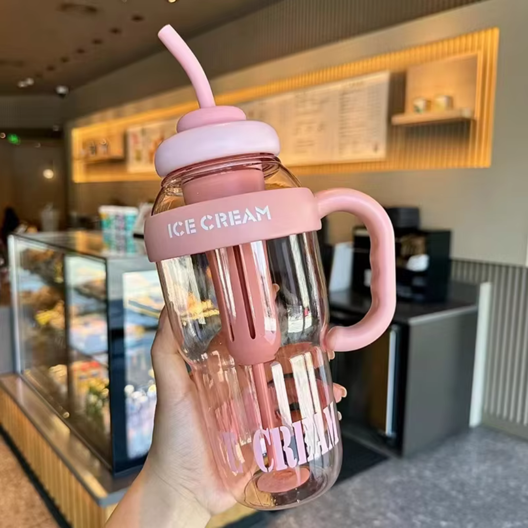 Plastic Tumbler with Handle & Infuser