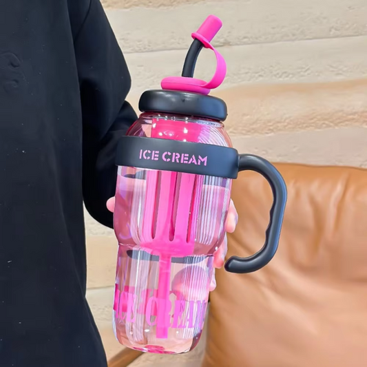 Plastic Tumbler with Handle & Infuser
