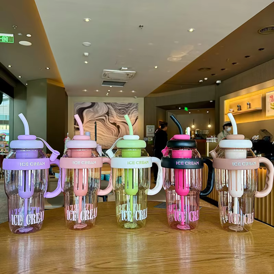 Plastic Tumbler with Handle & Infuser