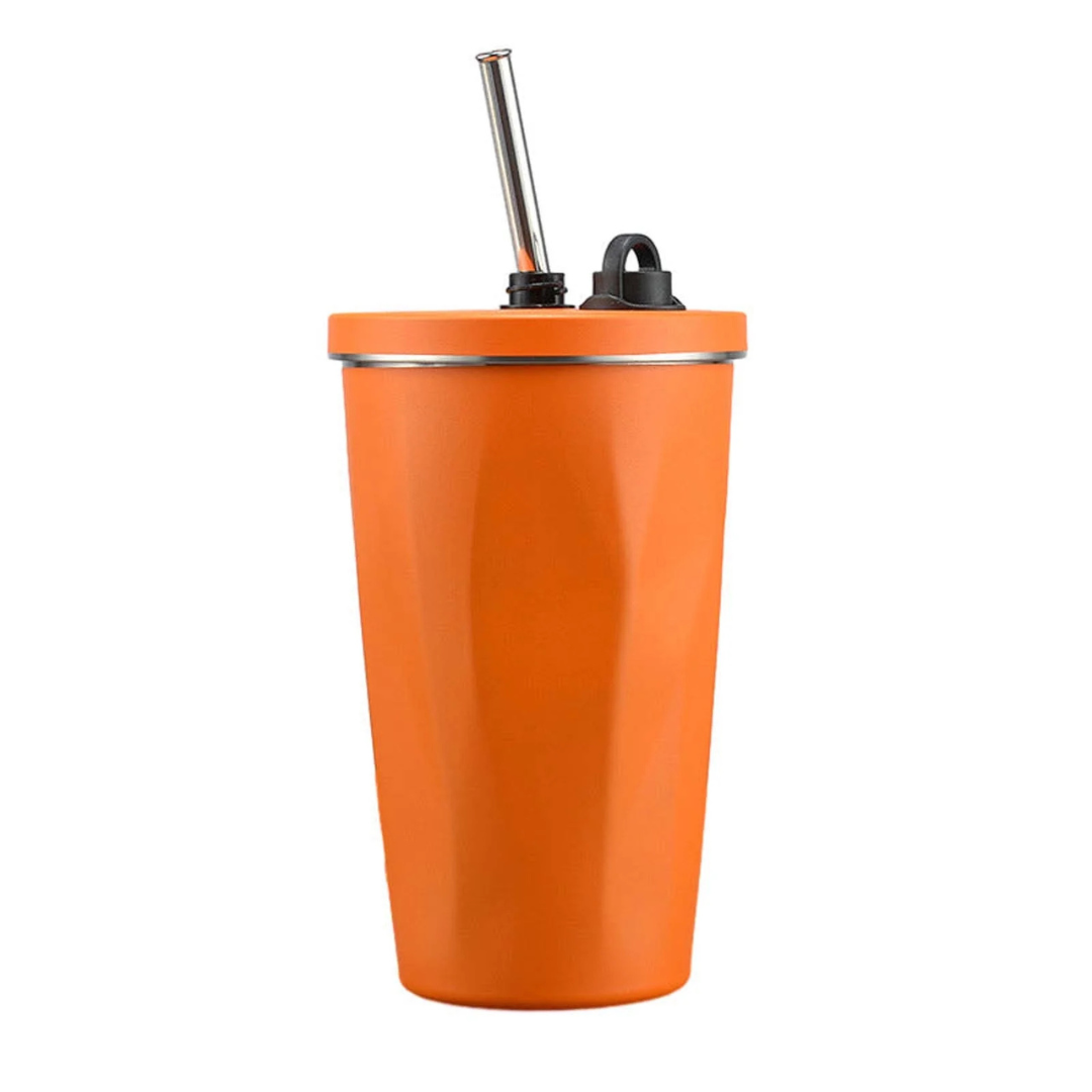 Stainless Steel Mug with Straw
