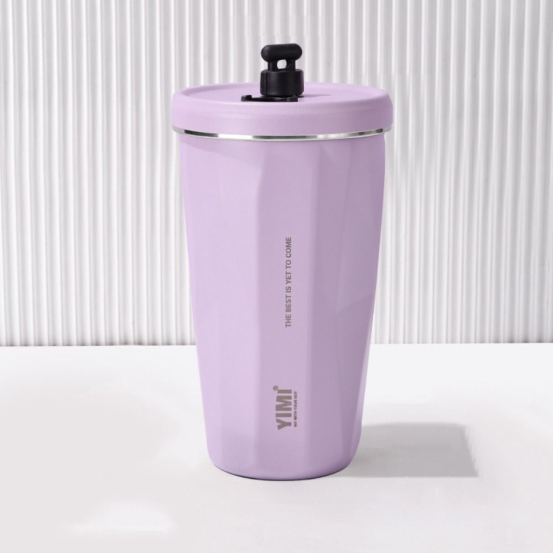 Stainless Steel Mug with Straw