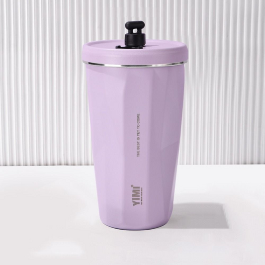 Stainless Steel Mug with Straw