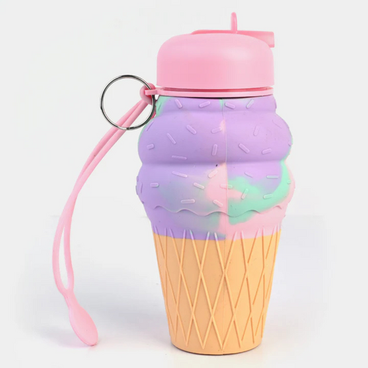 Cute Ice cream  Silicone Water Bottle