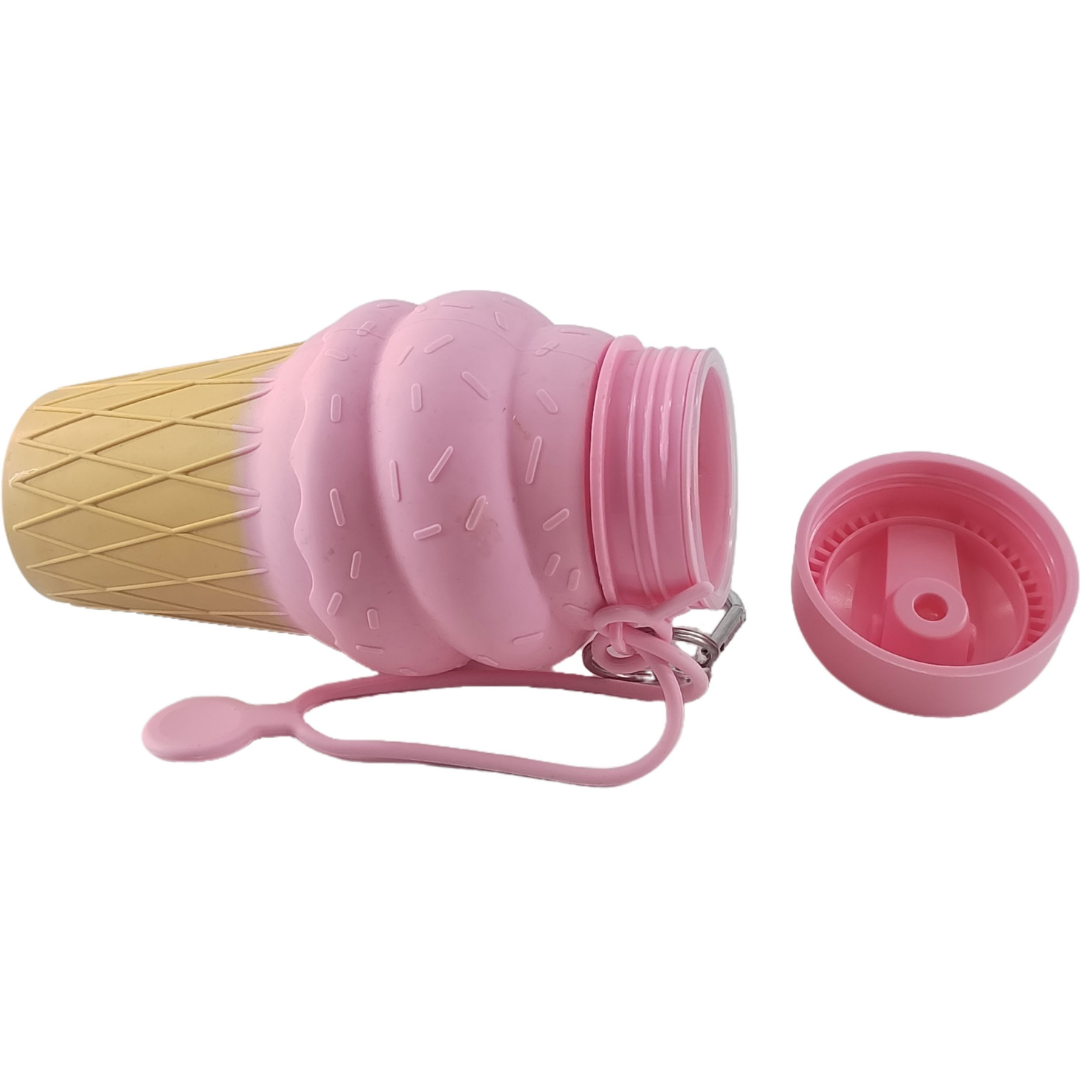 Cute Ice cream  Silicone Water Bottle