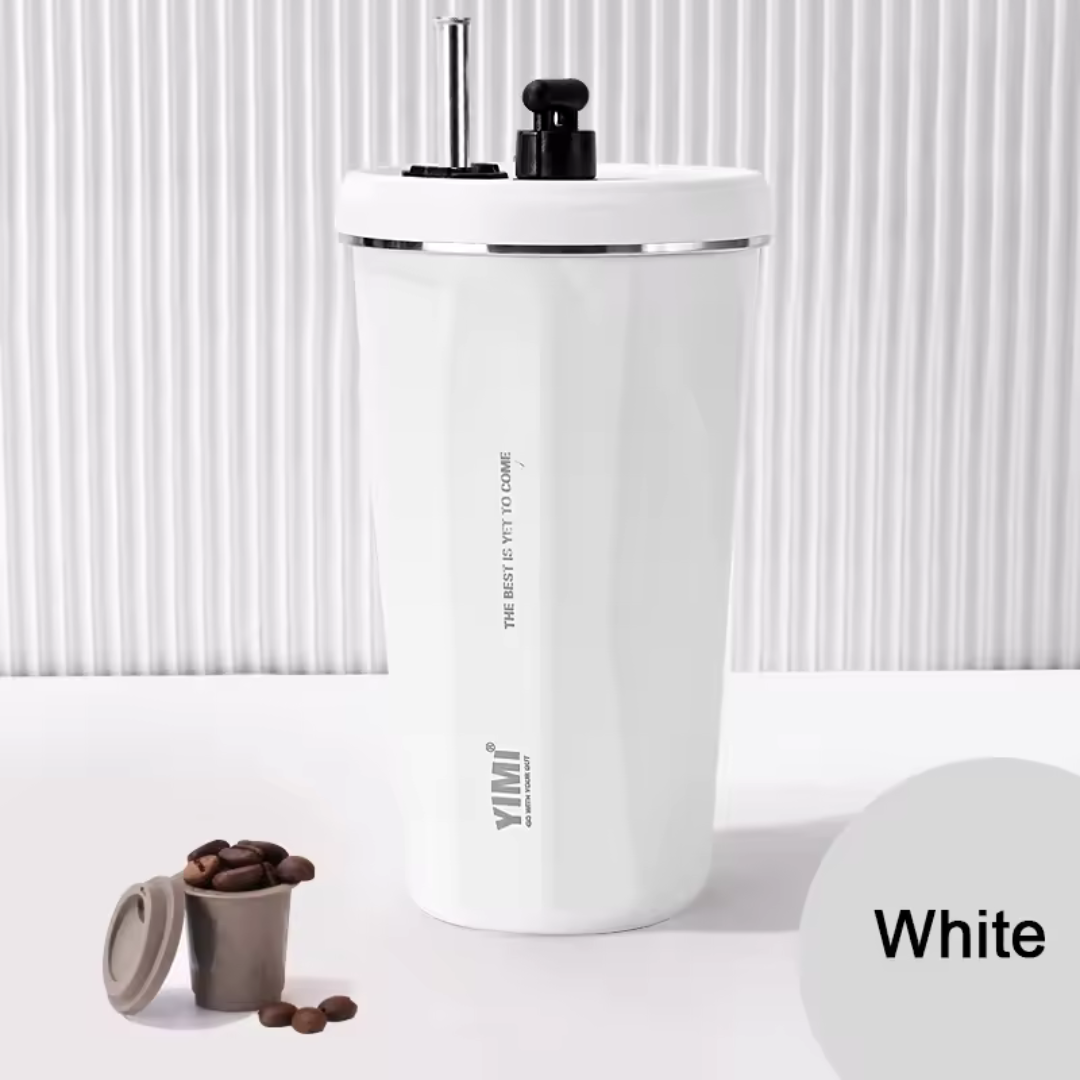 Stainless Steel Mug with Straw